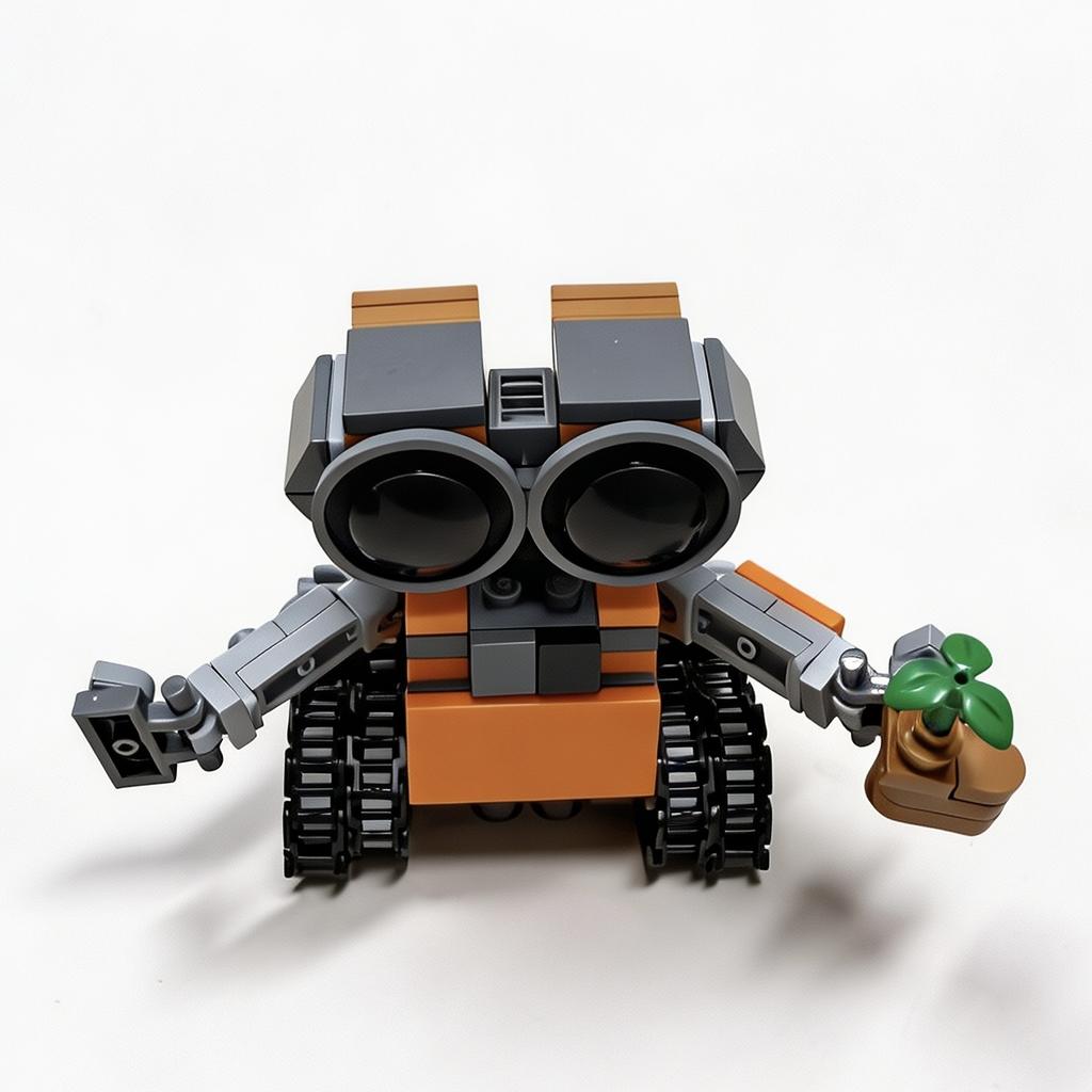 Мини-робот Moc Строительные блоки Игрушки 217 деталей Гусеничный бот Модель Классические блоки из фильмов Куклы Подарки для детей и взрослых