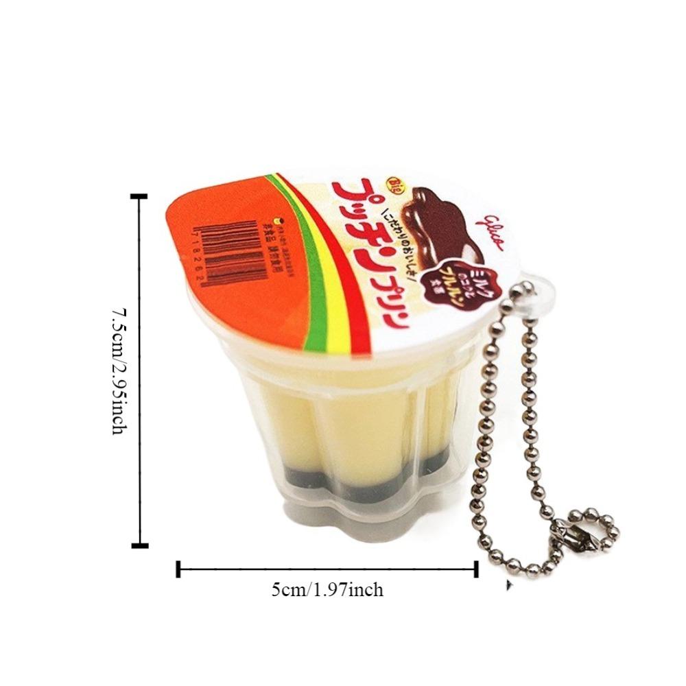 Креативный миниатюрный брелок в виде пудинга, еда для игры, медленно восстанавливающийся, подвеска для сжимания, брелок в виде пудинга, детские игрушки
