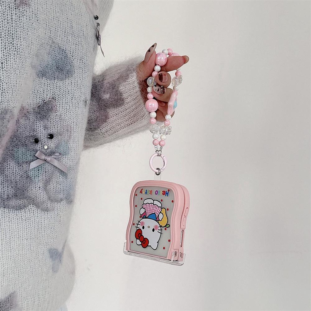 KT Cat Samsung Galaxy Z Flip Series Protective Phone Case with Lanyard