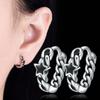 Hollow-out Pentagram Versatile Retro Thai Silver Stud Earrings, Popular Earrings for Girls
