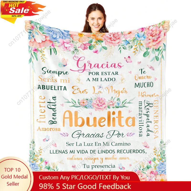 Подарки для бабушки Nicetous Abuelita На испанском Regalos Para Abuela Подарки на день рождения бабушки Подарки бабушке от внуков Индивидуальные одеяла