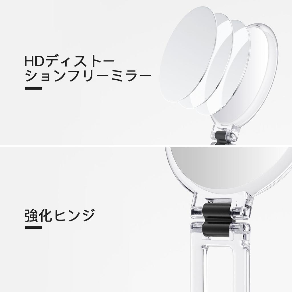 Красивое ручное зеркало с увеличительным стеклом 20x, складное зеркало для макияжа с ручкой, компактное зеркало 20x и 1x, настольное зеркало, компактное, удобное для переноски, круглое, прозрачное