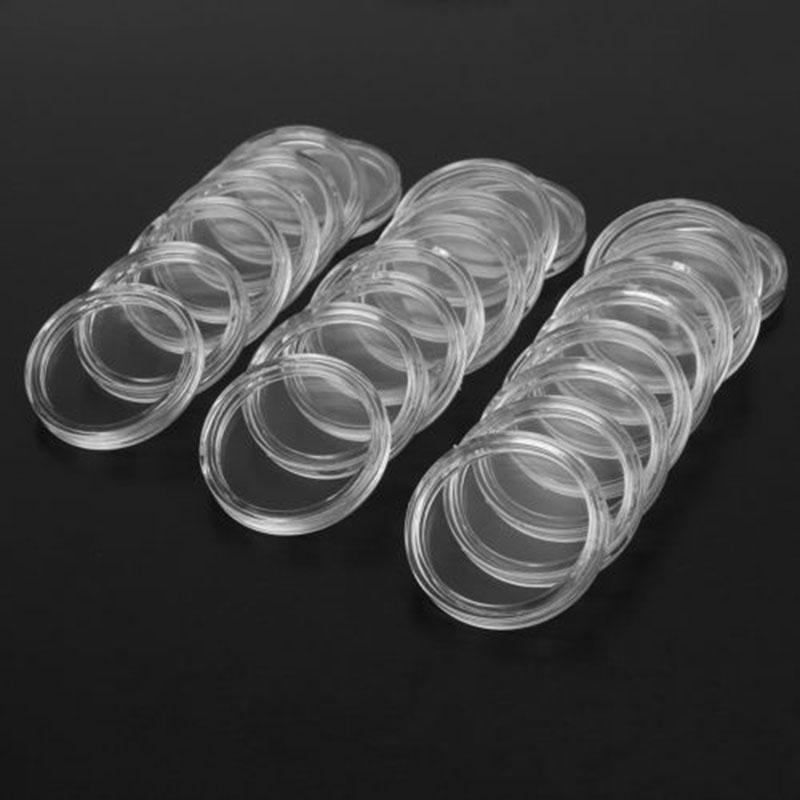 Accessories Coin capsules 100pcs Plastic Holder Container Storage Case
