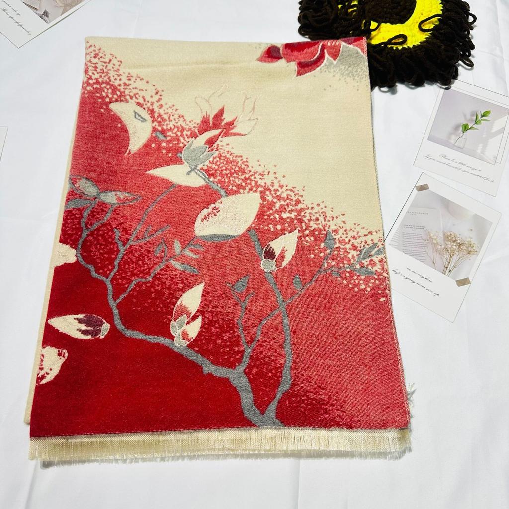 New All Match Cute Cat Pattern Autumn and Winter Scarf for Women Winter Warm and Thickened Air Conditioned Shawl