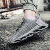 Мужская обувь Blade 2025 года, новые сетчатые кроссовки, осенние, дышащие, сетчатые, для спорта и отдыха, чисто черные, дезодорирующие, для бега, кроссовки Tide