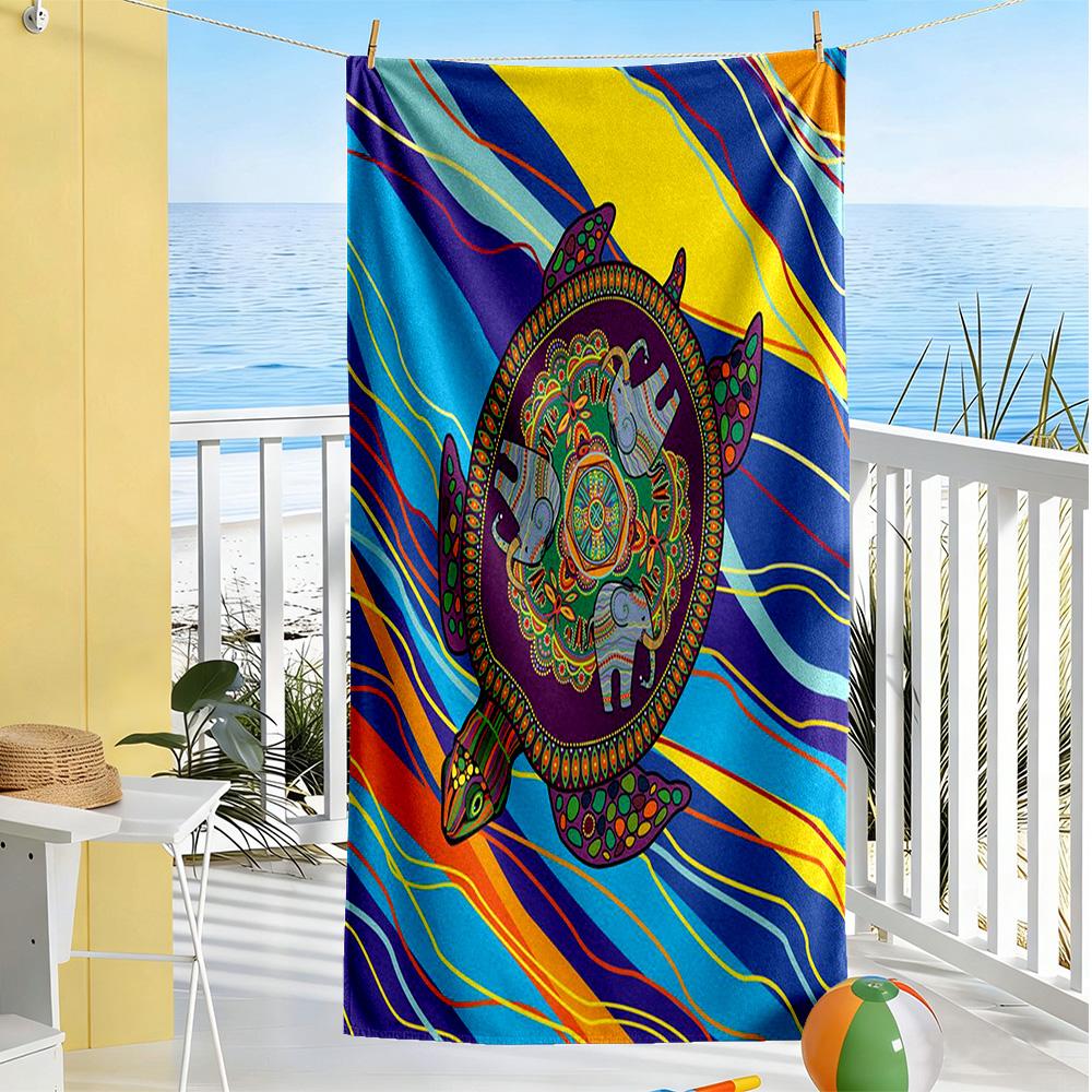 Australian Aboriginal Style Beach Towel High Absorbency & Quick-Dry Comfortable Lightweight