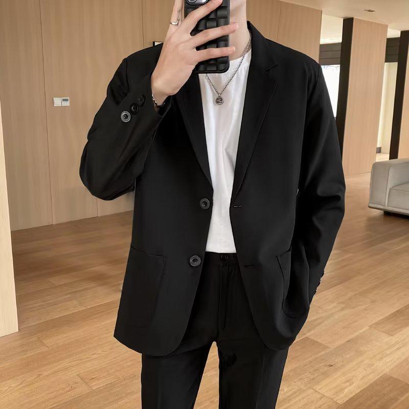 Мужской осенний универсальный повседневный пиджак в корейском стиле - модный дизайн в стиле Гонконга