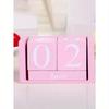 1pc Wooden Perpetual Calendar - Elegant Wooden Block Calendar With Daily Date Display, Suitable For Office, Study, Shop, Bar
