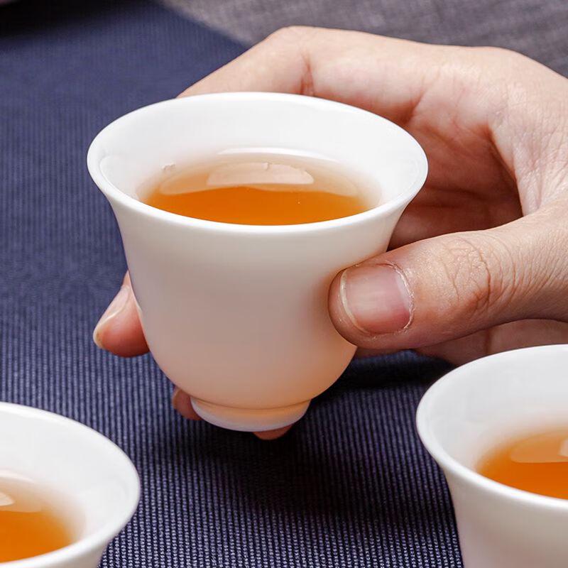 Mutton-Fat Jade White Porcelain Kung Fu Tea Set