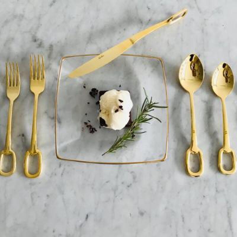 Gold Cutlery Set Brunch Spoon