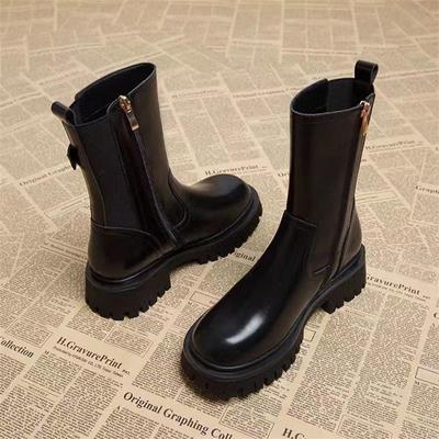 Ретро челси сапоги-трубы для женщин популярные весенне-осенние горячо продаваемые короткие ботинки для женщин в 2025 году
