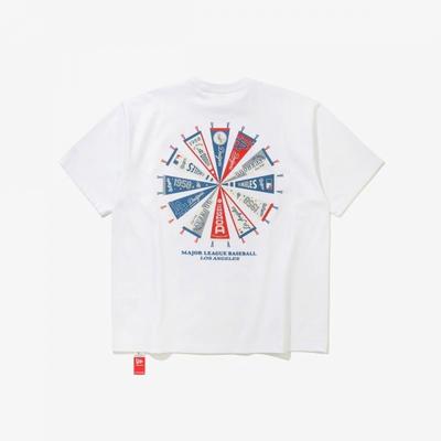 Футболка New Era MLB La Dodgers Team Flag белого цвета 15147513