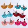 New Fashion Colorful Jewelry Crystal Glitter Sequins  Dangle Tassel Earrings Fringe Drop Teardrop