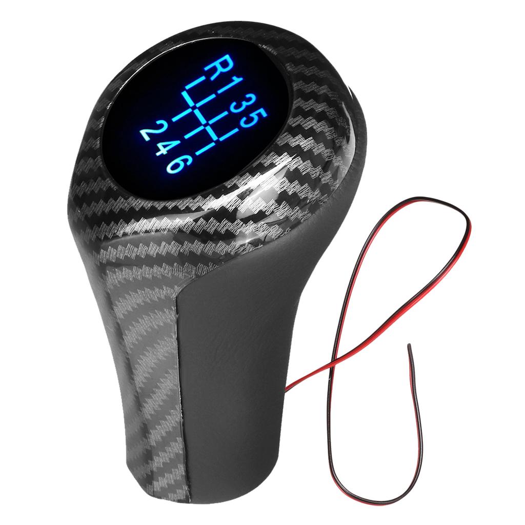 5/6 скоростная светодиодная ручка переключения передач из углеродного волокна со светодиодной подсветкой, ABS рычаг переключения передач, ручка для BMW E46 E90 E91 E92 X1 X3 X5