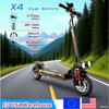X4 1600W Dual Motor Adult Off-Road Electric Scooter 48V 18AH Battery 60KM Range 150kg Max Load 3-7 Day Delivery EU USA Stock