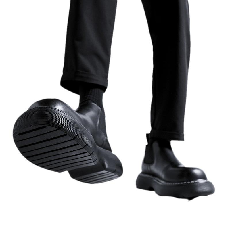 Мужские ботинки Martin Big Scalp Shoes Ins, черные, с круглым носком, на платформе, японские повседневные кожаные ботинки Chelsea 86297-F