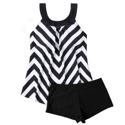 Женский сексуальный облегающий печатный топ-камезоль, раздельный купальник бикини большого размера, комплект из двух частей,