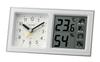 RHYTHM Alarm Clock Electronic Sound Alarm High Precision Temperature Humidity Continuous Second Hand White 8RE678SR03 8.6x16x4.8cm