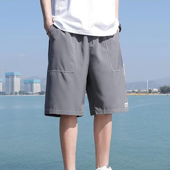 Летние модные капри, свободные шелковые винтажные модные повседневные молодежные верхняя одежда, шорты, модные мужские