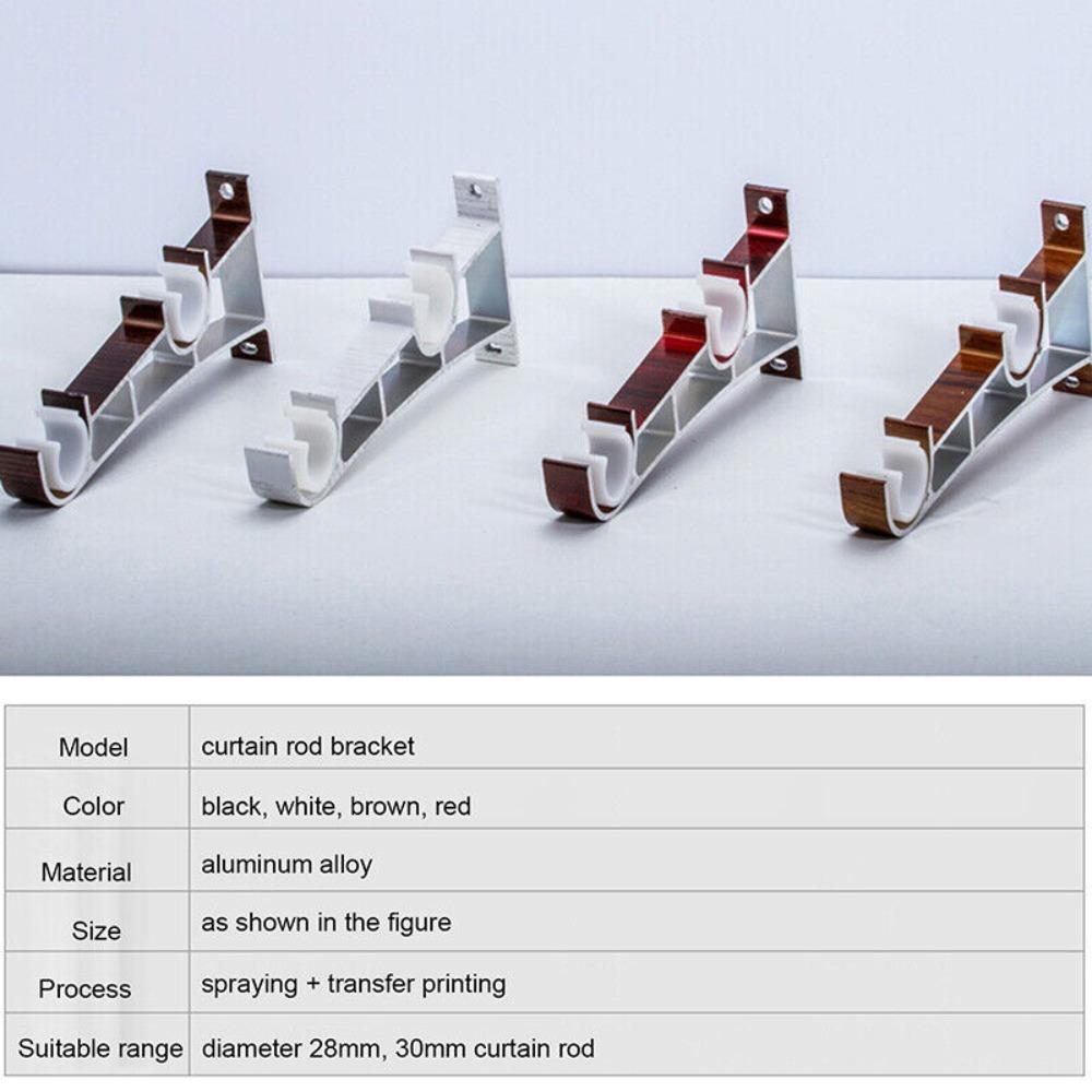 Металлический двойной кронштейн для штанги Двойной кронштейн для карниза для штор Держатель для оконной фурнитуры Держатели для карнизов для штор