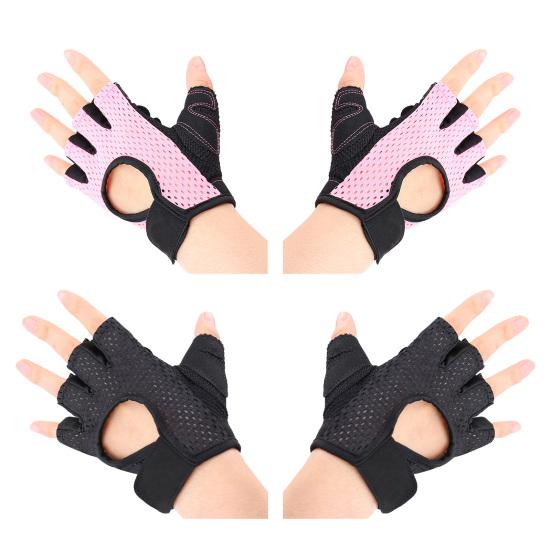 1 пара велосипедных перчаток, дышащие, впитывающие пот, противоскользящие, для мужчин и женщин, для тренажерного зала, фитнеса, силовых тренировок, перчатки на половину пальцев, защита для рук