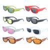 8Pcs Small Frame Vintage Sunglasses Casual Retro Style Rectangular Sunglasses for Men Women