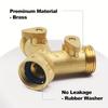 Copper Y-Type 3/4" Garden Ball Valve Splitter