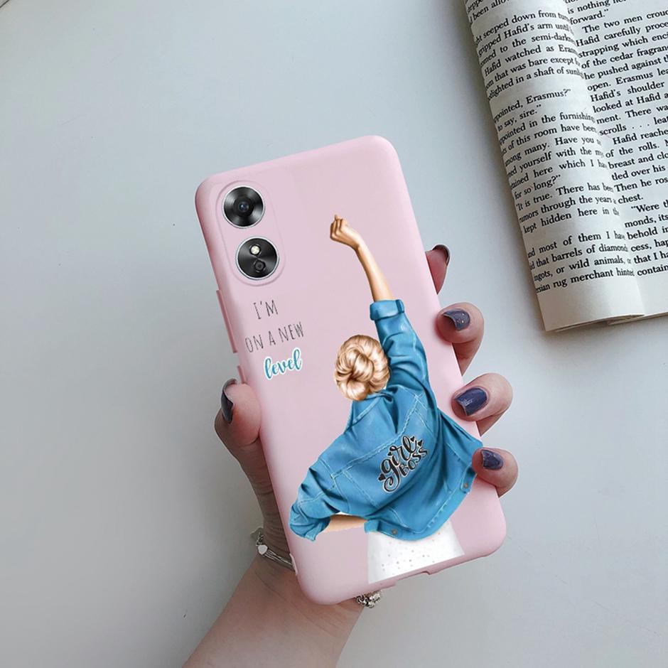 For OPPO A17 Phone Case CPH2477 Flower Butterfly Casing TPU Soft Silicone Back Cover for Oppo A17 A 17 Shell OppoA17 Bumper Capa