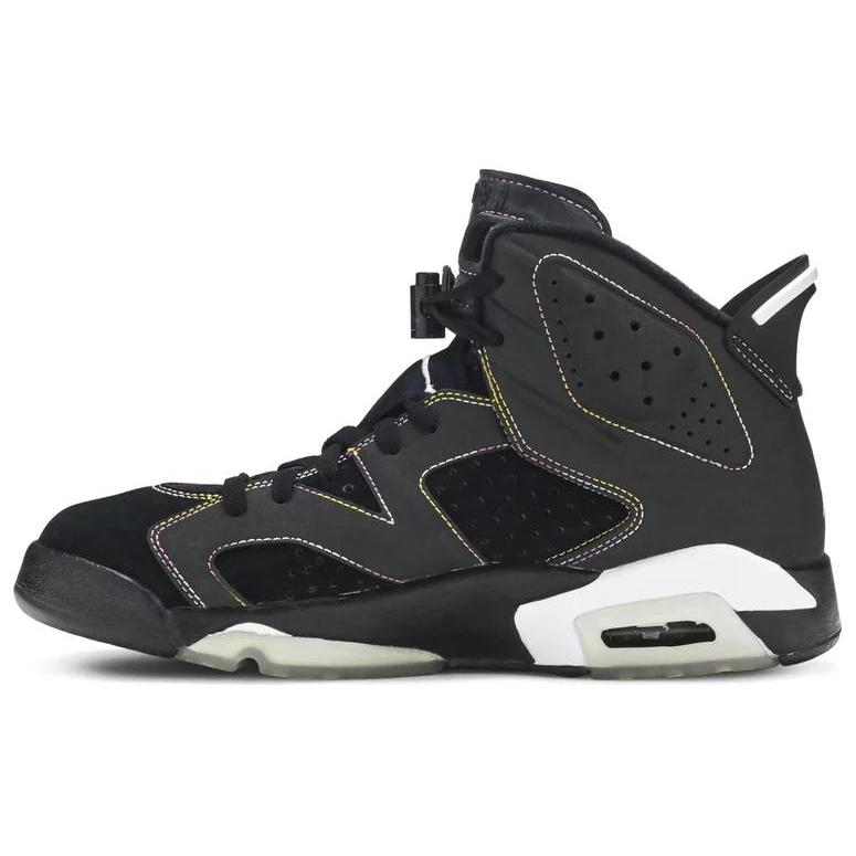 Air Jordan 6 Retro 'Lakers' (Unisex) Black / Varsity Purple / White / Varsity Maize Vintage Basketball Shoes 384664 002