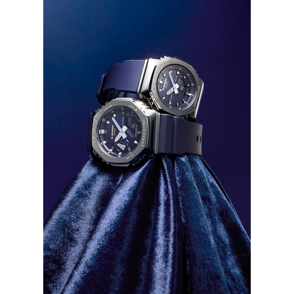 Casio G-Shock GM-2110SH-2AJF Men's Navy Watch Metal Covered Eco-Friendly Material