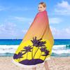 Ultrafine Microfiber Round Beach Towel Adults Quick Dry Digital Print With Fringe Trim Multipurpose Sand Mat Pool Travel Yoga Picnic
