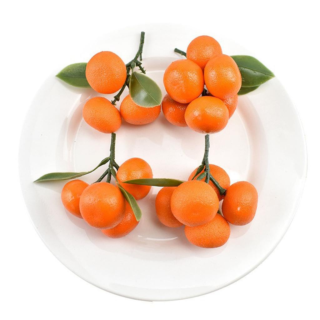 Artificial Tangerine Fruit Simulation Foams Tangerine Realistic Fruit for Kitchen Parties Decorations Photography Props