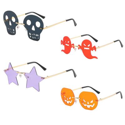Трансграничные солнцезащитные очки с пентаграммой-тыквой: Забавные праздничные очки для Хэллоуина и Рождества, модный женский аксессуар