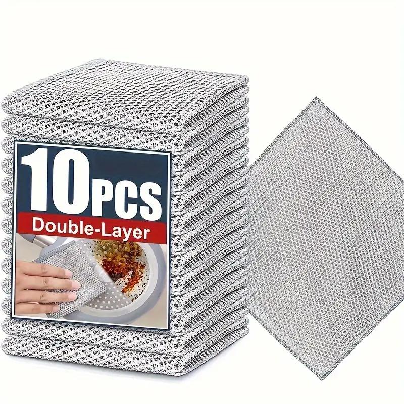 Не царапающая проволочная тряпка для мытья посуды, универсальная проволочная тряпка для мытья посуды для влажной и сухой уборки, многоразовая салфетка для чистки проволоки Проволочные полотенца для посуды Раковины, кастрюли, сковородки