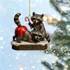 Hilarious Raccoon Christmas Ornament Acrylic Christmas Tree Decoration A Humorous Raccoon Gift For