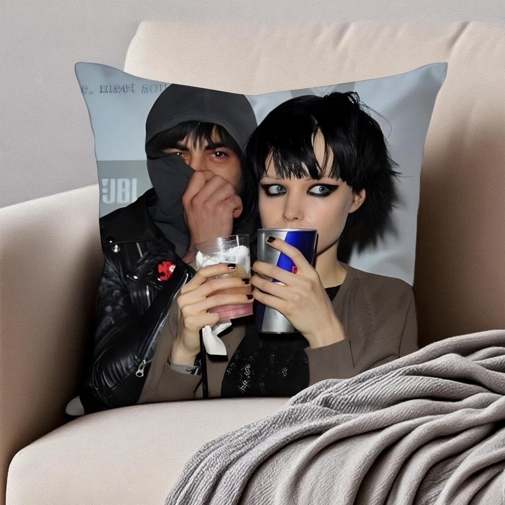 Синт Дарк Канадская Группа CCrystal Castles Наволочка Наволочка Антиклещевая Невидимая Молния Короткий Плюш Подушка для Дивана