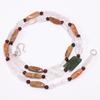 Natural Rainbow Moonstone Unakite Aventurine Beads Necklace 4-12 Mm 18" UB-7984 UB-7984