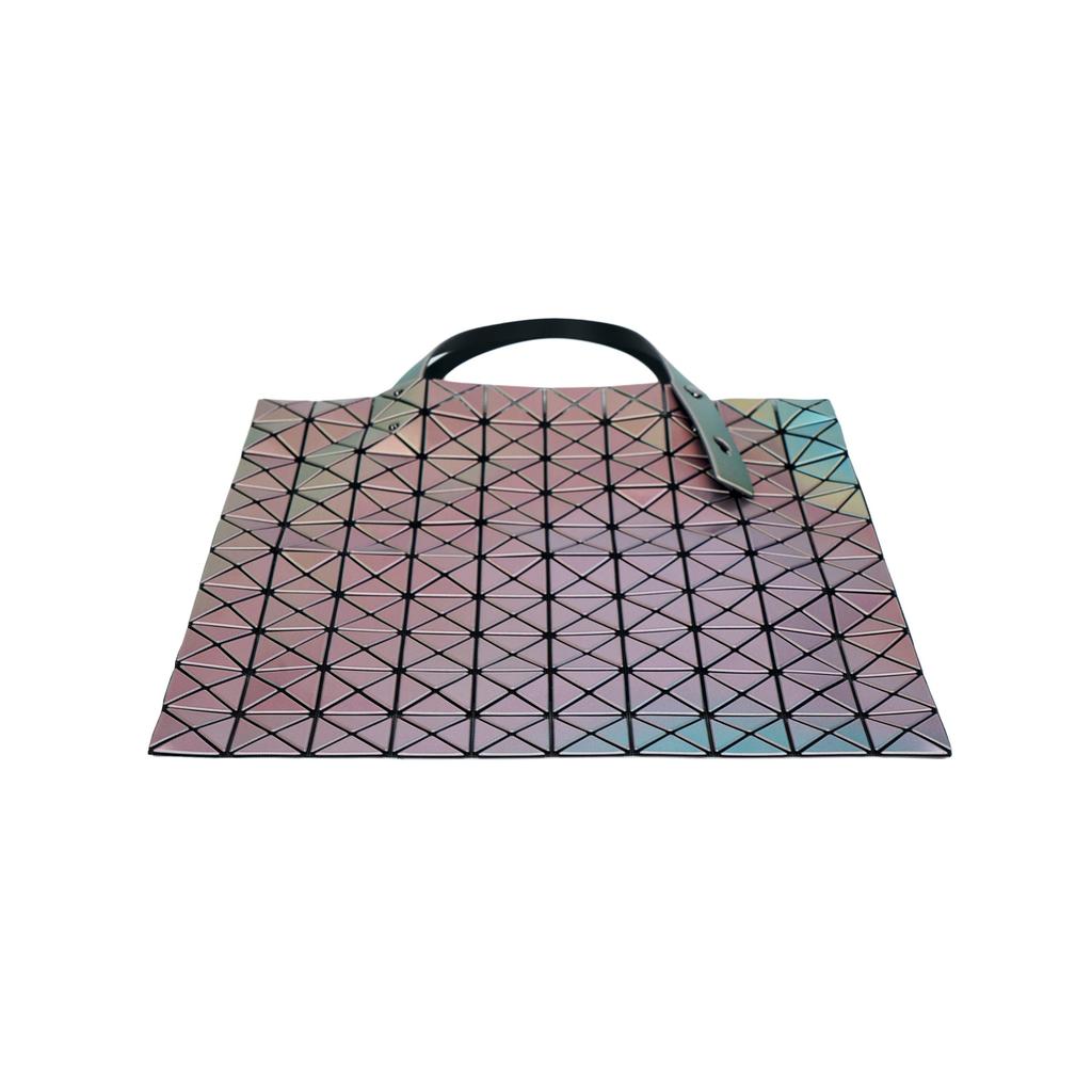 ISSEY MIYAKE Polyvinyl Chloride Resin Tote Bag, Shoulder Bag Women's Silver Base BB51-AG852-95