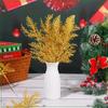 10PC DIY Christmas Decor For Wreaths Party Vases Glittering Artificial Pine Branches Plastic