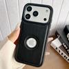 Роскошный кожаный чехол с полым логотипом для iPhone 17 Air 16 15 14 13 12 11 Pro Max 17Promax Бизнес Жесткий Ударопрочный Бронированный Чехол Funda