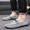 Summer Men's Single Shoes 2025 New High Quality Flat Bottom Walking Comfortable Driving Soft Bottom Luxury Casual Shoes