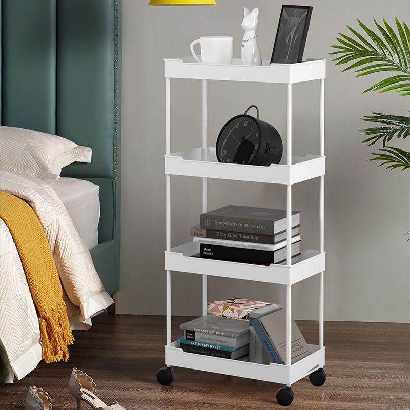 3 4-уровневые полки для хранения тележек на колесиках Многофункциональная тележка для хранения с колесами Простая сборка для ванной комнаты, кухни