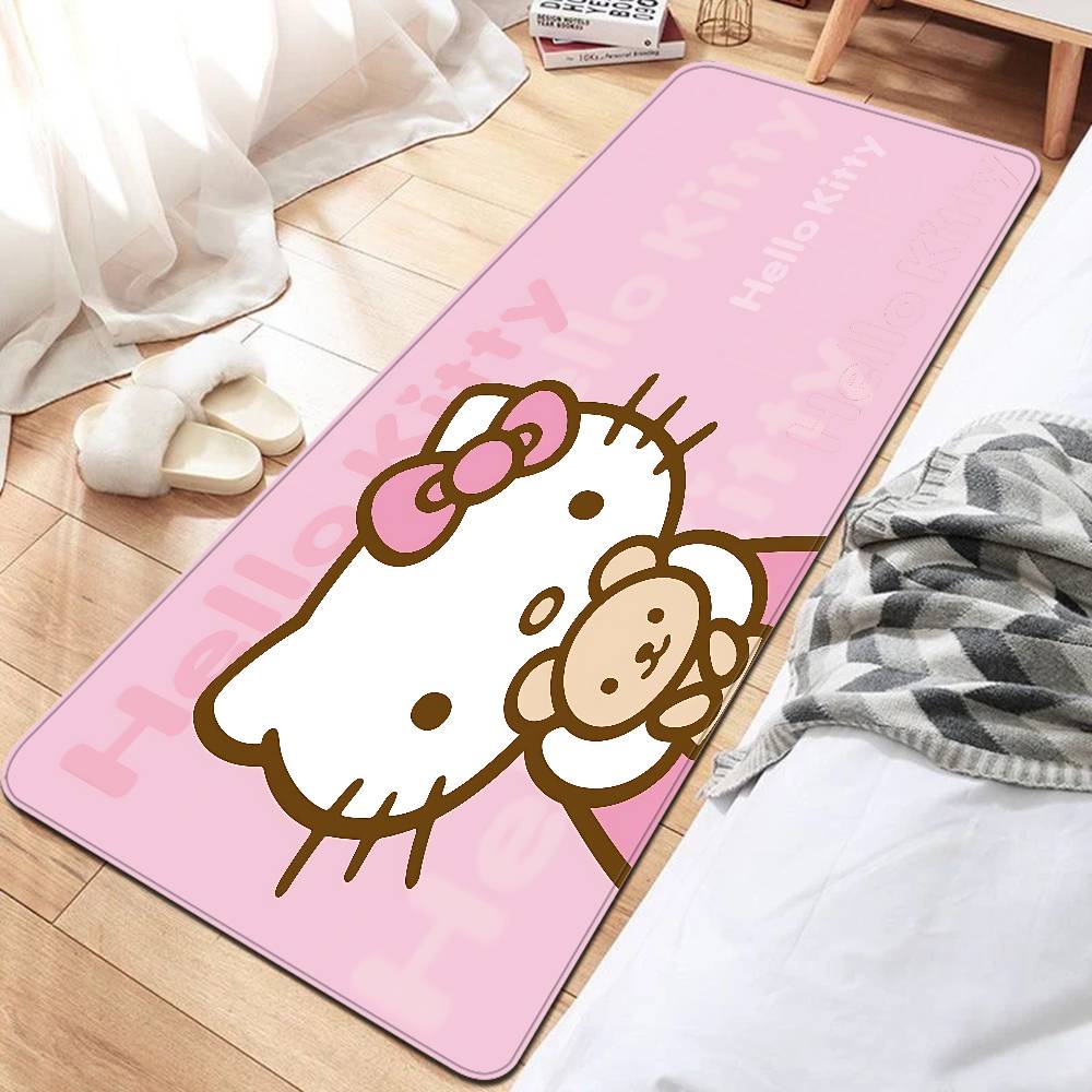 H-Hello Kitty Floor Mat Rectangle Anti-slip Home Soft Badmat Front Door Indoor Outdoor Mat Welcome Doormat
