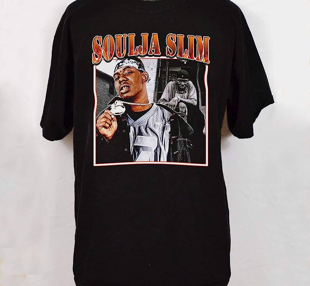 Vtg Soulja Slim Gift For Fans Heavy Cotton Black S-5XL Unisex Shirt MM671