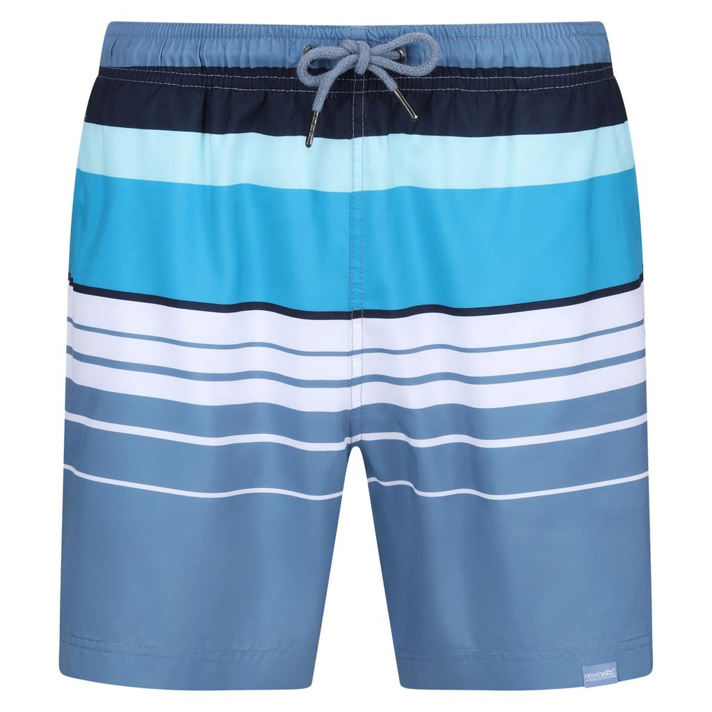 Regatta Mens Loras Striped Swim Shorts