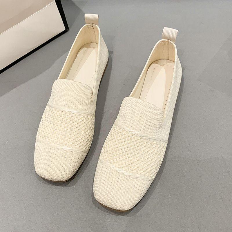 Women's 2025 Summer Breathable Woven Casual Flat Mesh Shoes