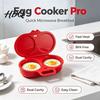 Omelette Maker for Breakfast Dual Cavity Microwave Egg Poacher with Lid & Handle Quick-Heat Steamer Food Grade Plastic Boiler 2 Eggs Oil-Free
