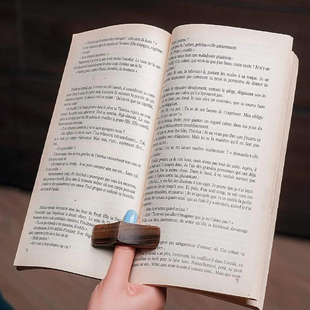 Students Book Marker Book Page Holders Wooden Bookmarks Thumb Book Holders Reading Supplies