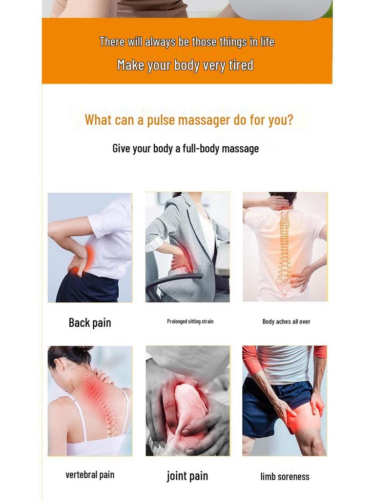 Меридианная терапия Массажер с EMS-импульсами на большом экране