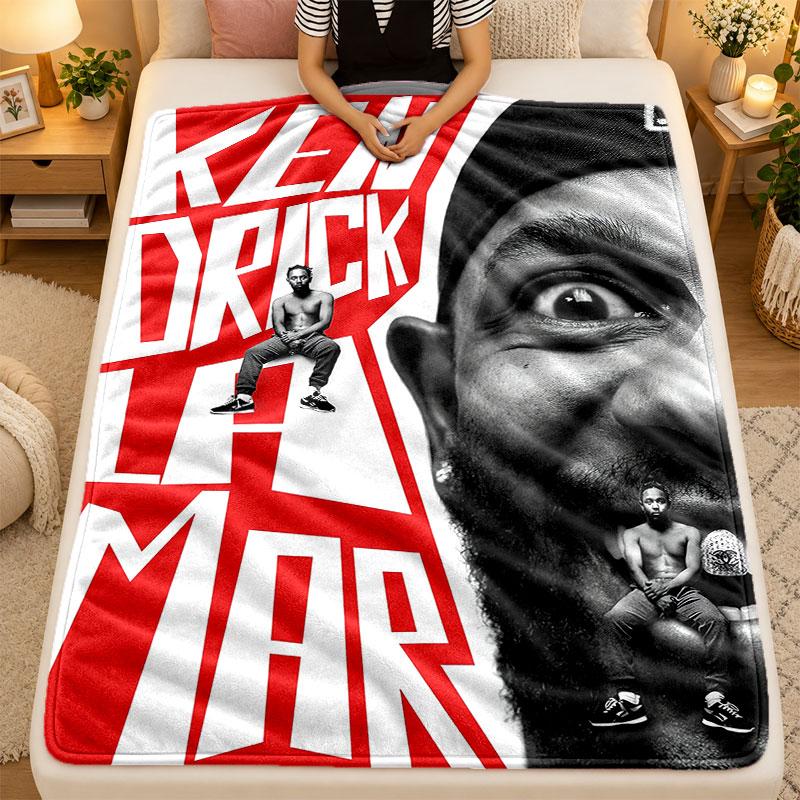 Flannel BlanketKendrick Lamar Warm Soft Throw Blanket for Indoor Sofa Bed Living Room Use
